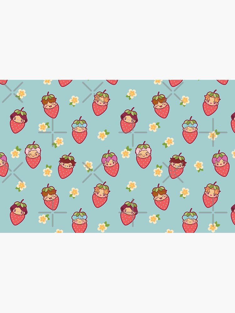 BTS Strawberry Patch ~Pouches & Pillows~ by MikaBees