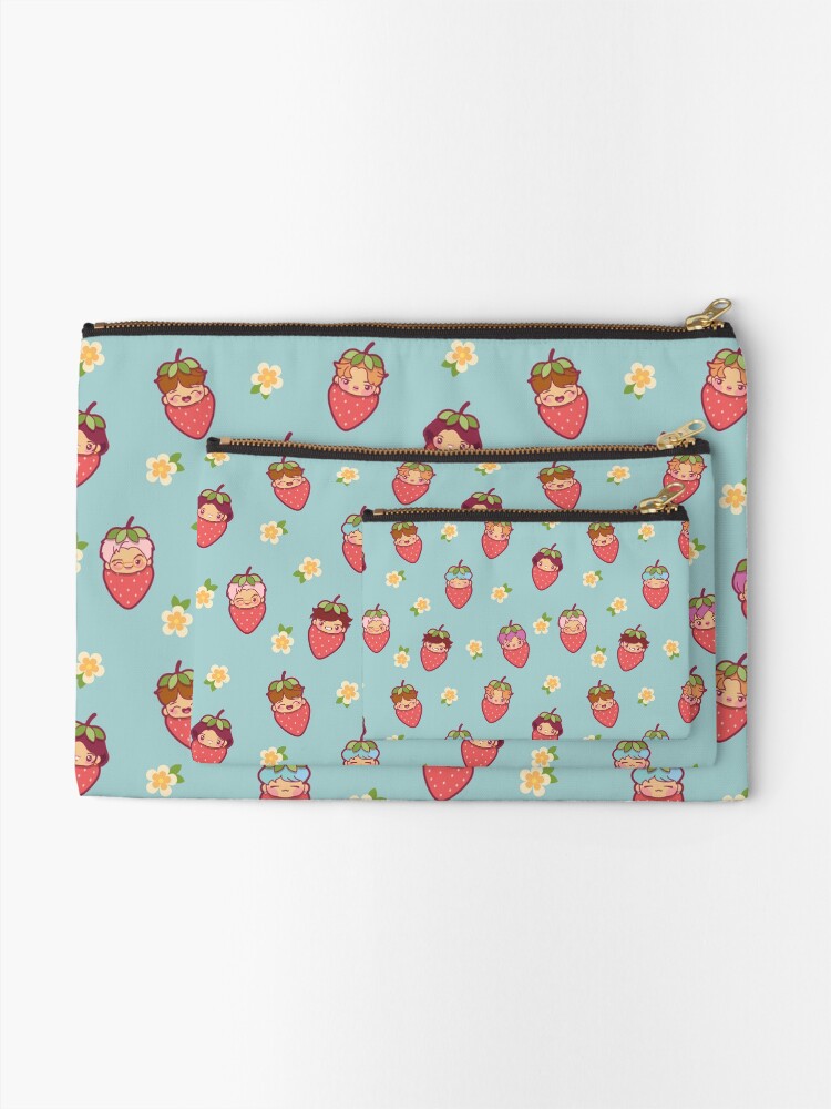 Alternate view of BTS Strawberry Patch ~Pouches & Pillows~ Zipper Pouch