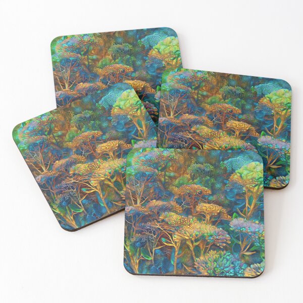 Item preview, Fantasy floral abstract digital painting designed and sold by blackhalt.