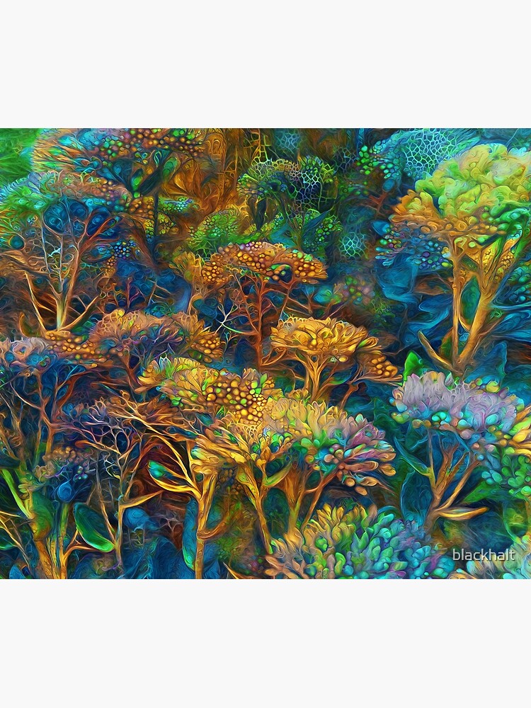Fantasy floral abstract digital painting by blackhalt