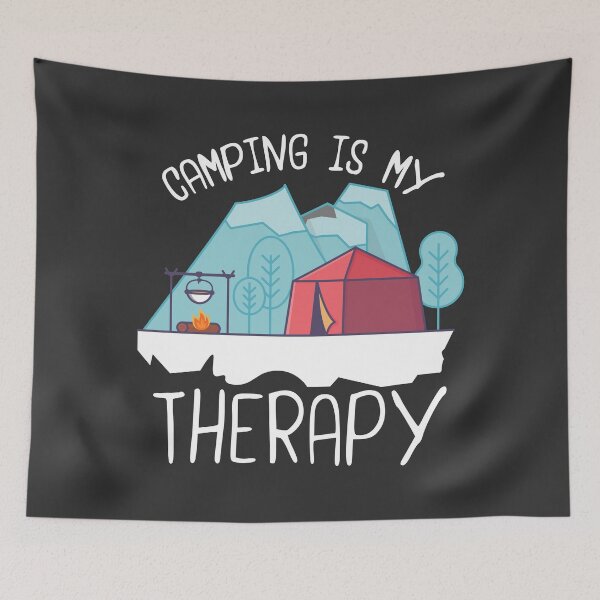Item preview, Camping is my therapy designed and sold by Statim.