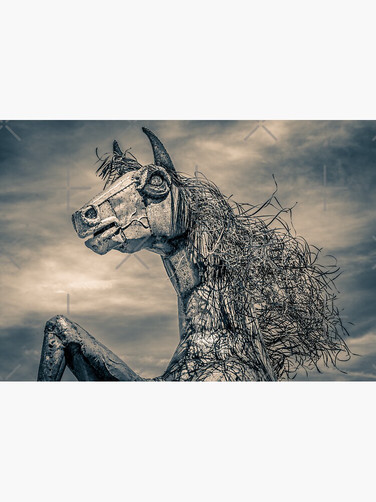 "Iron Horse Sculpture" Sticker for Sale by BanjoboyArt Redbubble