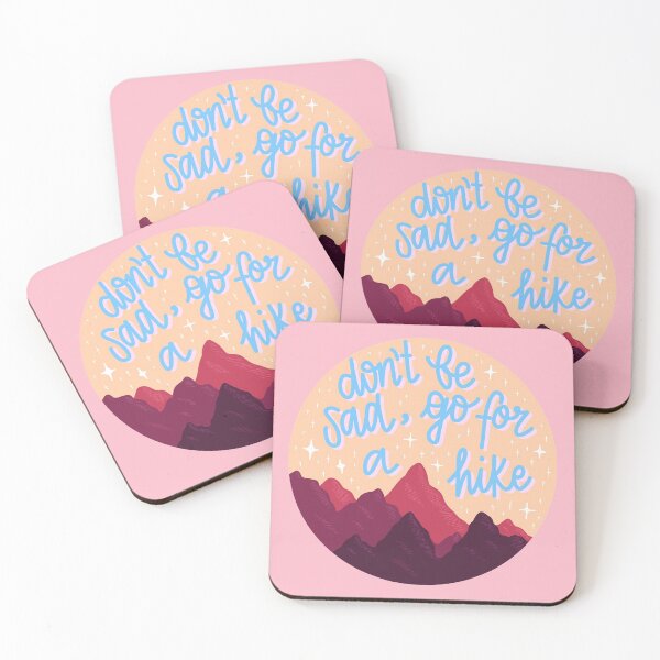 Item preview, don't be sad, go for a hike! - pink designed and sold by riley-blue.