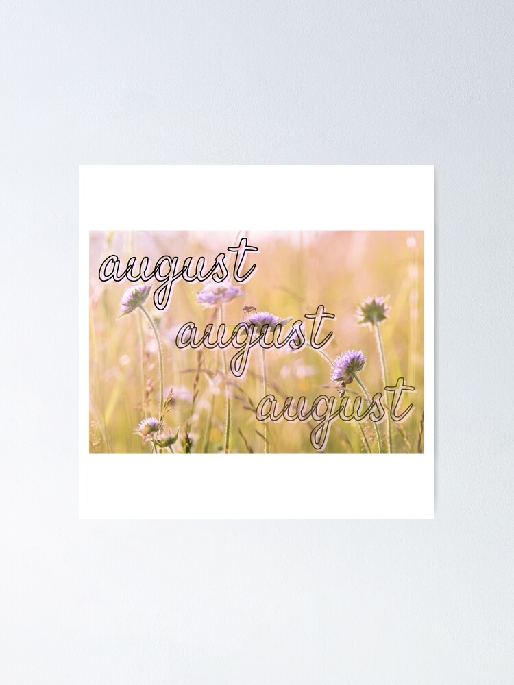 "Taylor Swift folklore august lyrics album slipped away" Poster by TheFirstMayDay Redbubble