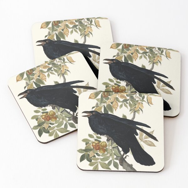 Item preview, Audubon vintage bird plate - Male raven designed and sold by Gardenlibrary.