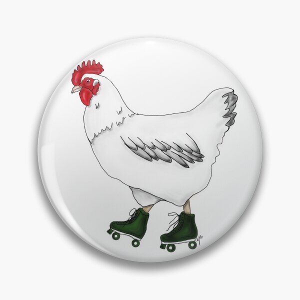 Artikelvorschau, Huhn in Rollschuhen entworfen und verkauft von CatsMeowVT.