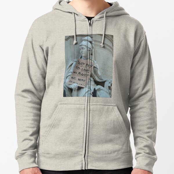 Philosophical Statues Zipped Hoodie