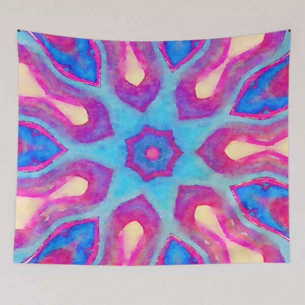 Item preview, Blue Energy Abstract Watercolor Pattern Painting designed and sold by DebiPhillips.
