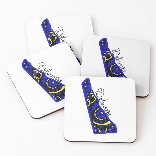 Item preview, Delaware mandala (blue & yellow) designed and sold by Pytelcreations.