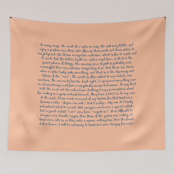 Item preview, Anton Ego Critic Quote Hungry For More Ratatouille designed and sold by Sunny Collections.