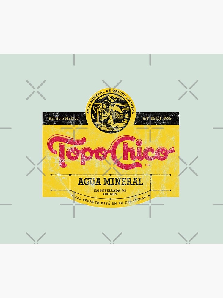 "Topo Chico agua mineral worn and washed logo (sparkling mineral water