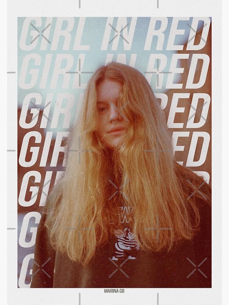 "Girl in red" Poster for Sale by marinagb Redbubble