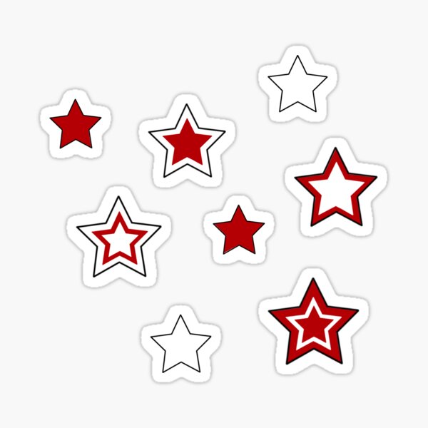 Vista previa del artículo con la obra «Estrellas rojas y blancas de la Universidad de Wisconsin», diseñado y vendido por alydesigns.