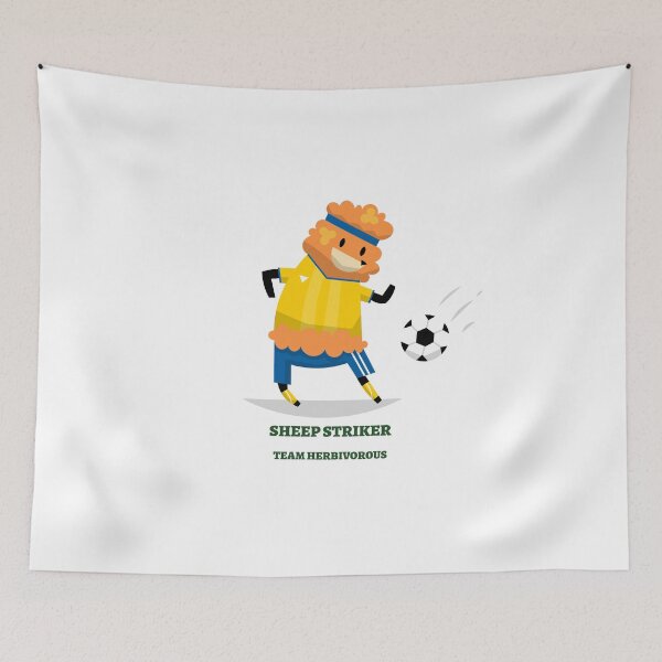 Item preview, Sheep Striker Playing Football/Soccer designed and sold by Teeshirters1.