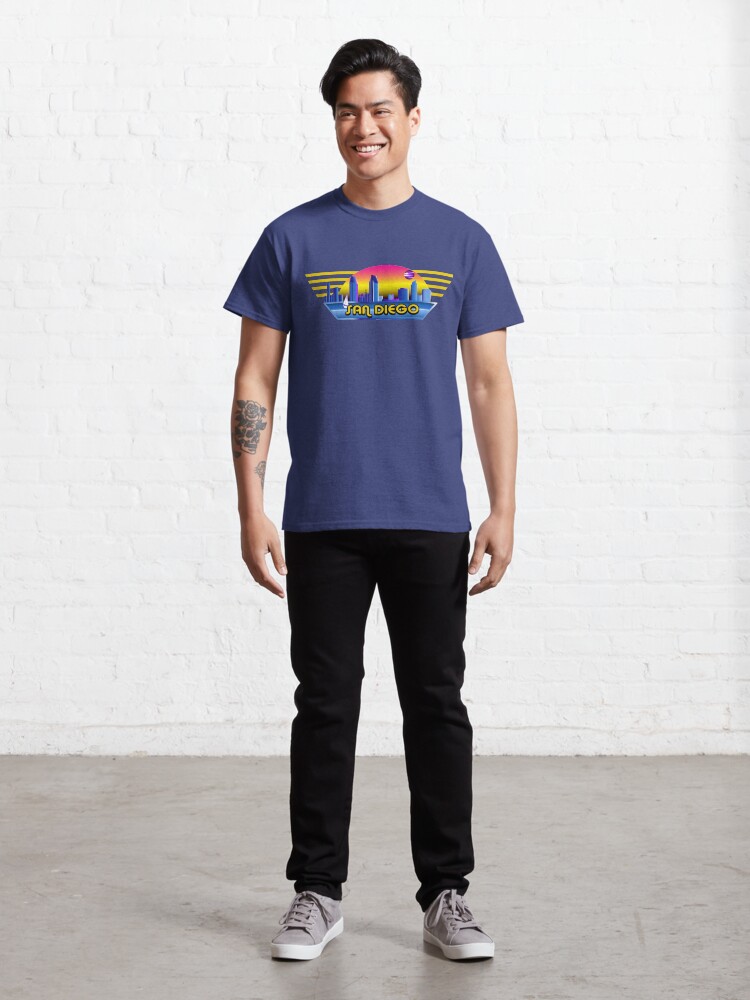 Alternate view of San Diego Landscape Eighties Style Classic T-Shirt