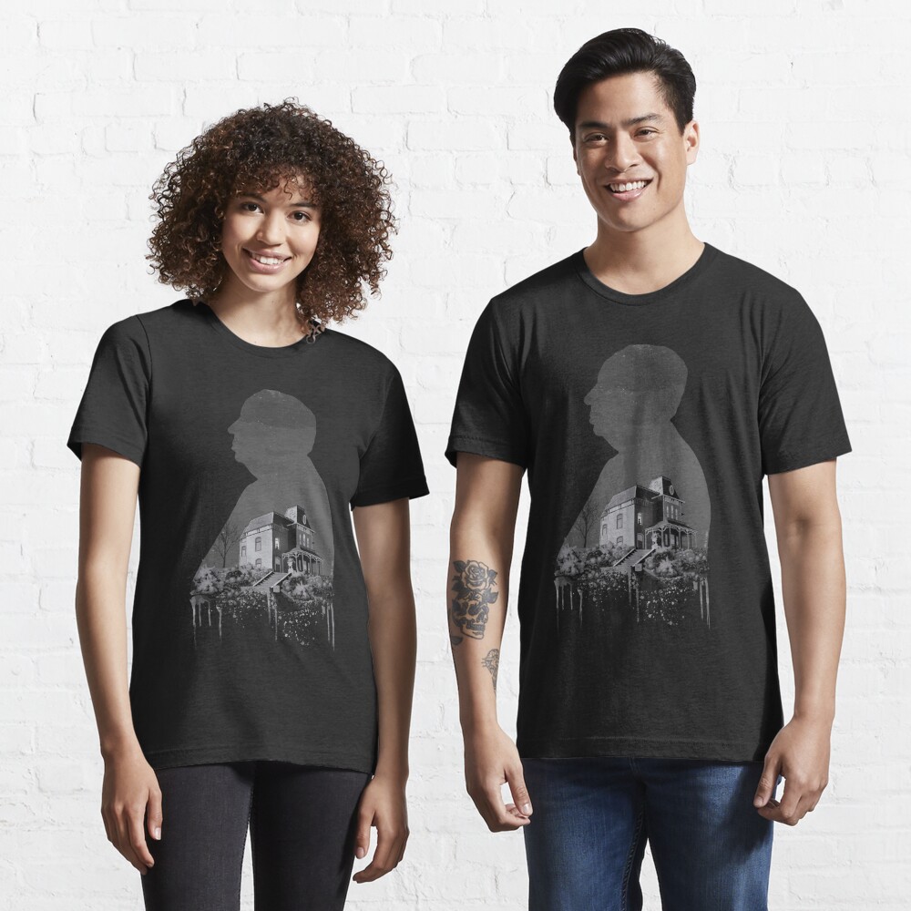 Discover Alfred Hitchcock's Psycho Silhouette Illustration by Burro | Essential T-Shirt 