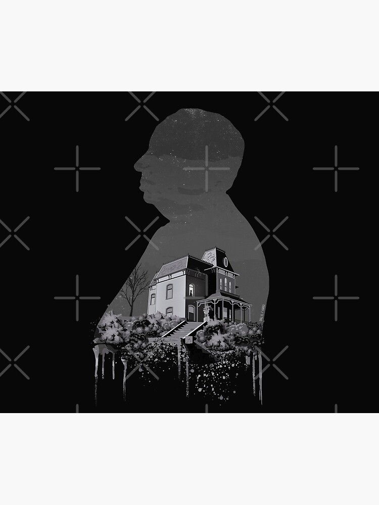 Alfred Hitchcocks Psycho Silhouette Illustration By Burro Comforter For Sale By Burrotees 9316