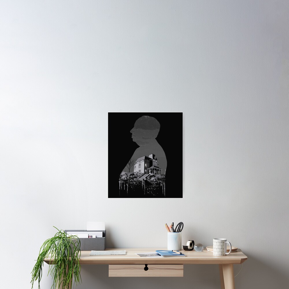 Alfred Hitchcocks Psycho Silhouette Illustration By Burro Poster For Sale By Burrotees 4537