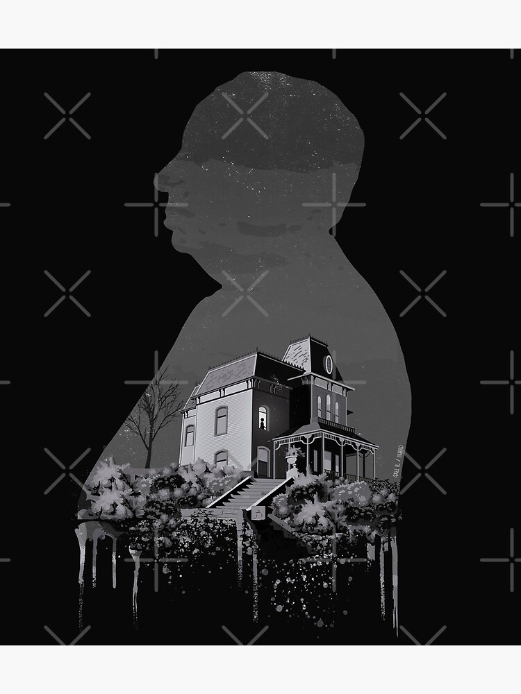 Alfred Hitchcocks Psycho Silhouette Illustration By Burro Art Print For Sale By Burrotees 1070