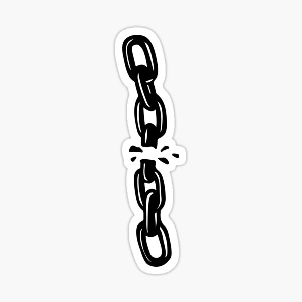 Item preview, Schwarze gebrochene Ketten-Silhouette designed and sold by sophieelouu.