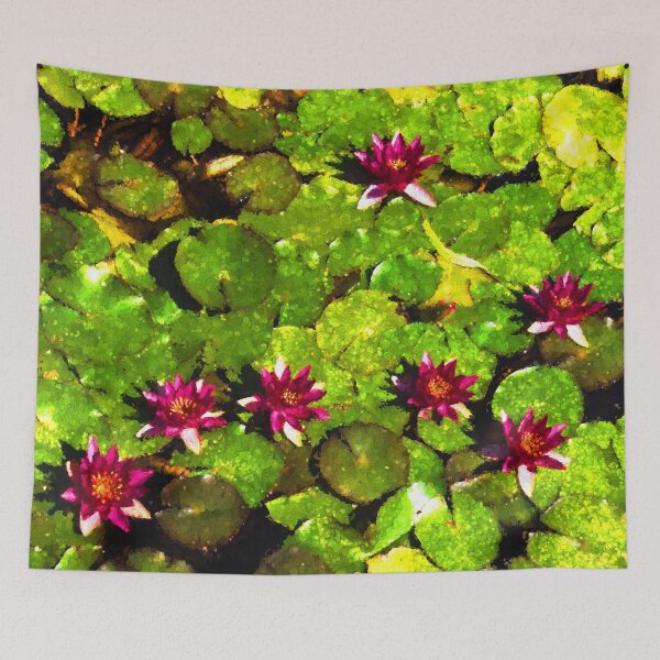 Item preview, Pretty in Fuchsia – Waterlily Pad Impression designed and sold by Georgia Mizuleva.
