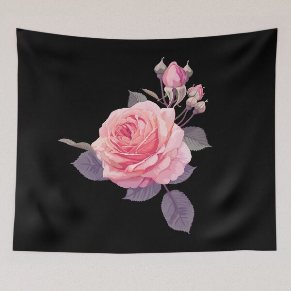 Item preview, Romantic English Rose on Black designed and sold by PinkRainbow.