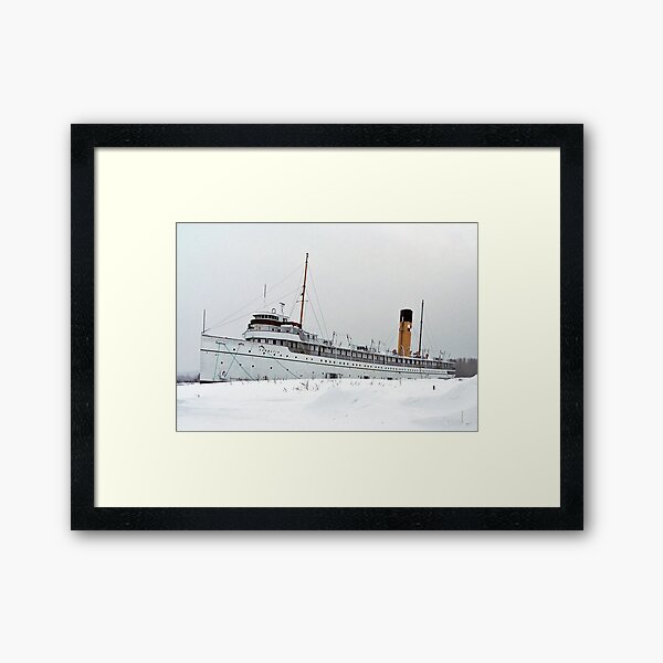 SS Keewatin in Winter White Framed Art Print