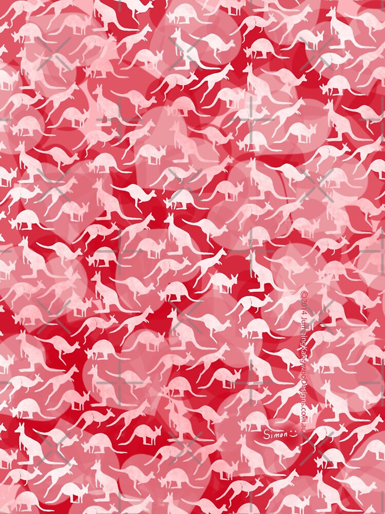 Pink Kangaroos on Harts Bakground by JumpingKangaroo