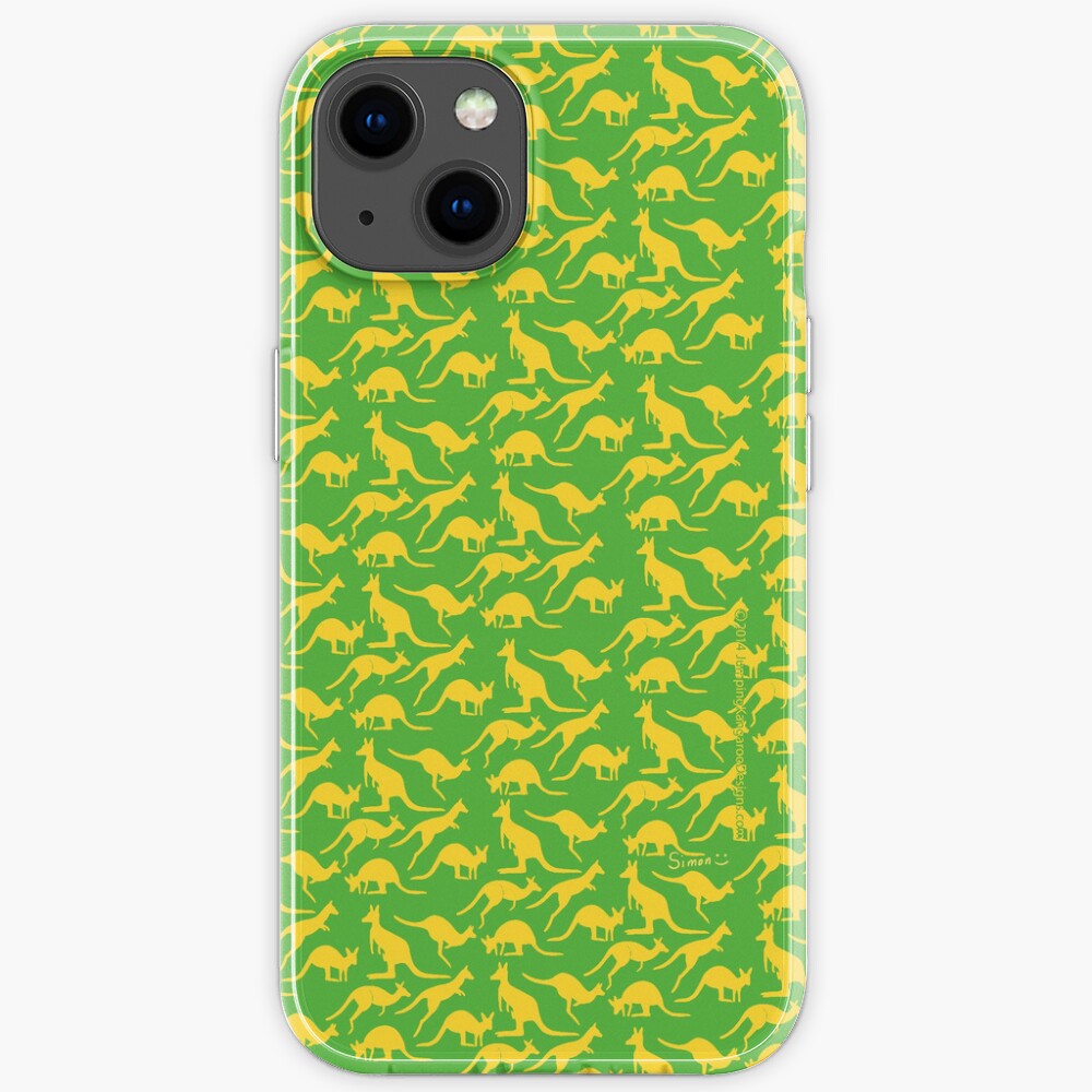 Australian colours Kangaroos - gold and green iPhone Case