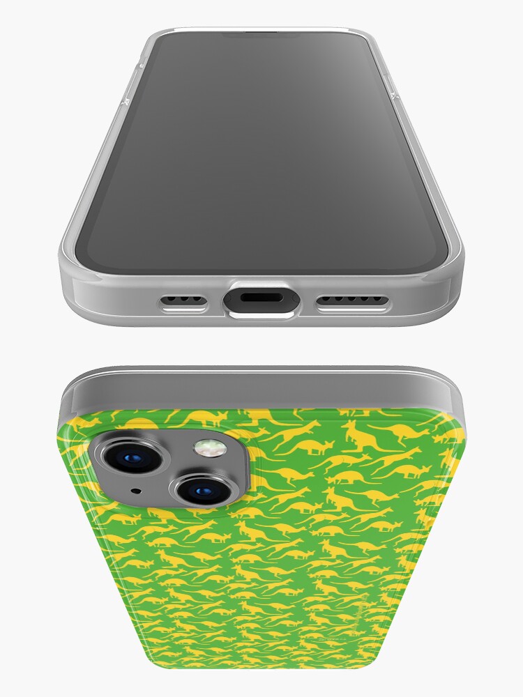 Alternate view of Australian colours Kangaroos - gold and green iPhone Case