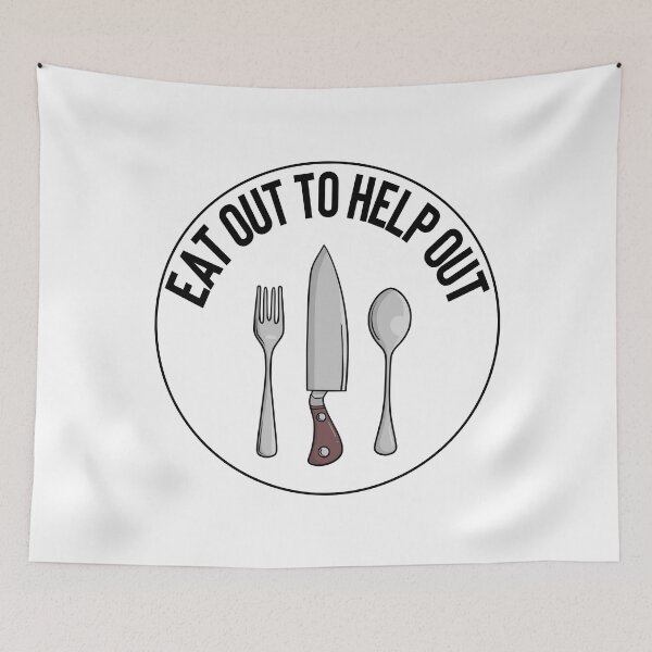 Item preview, Eat Out to Help Out Fork Knife Spoon designed and sold by Gsallicat.