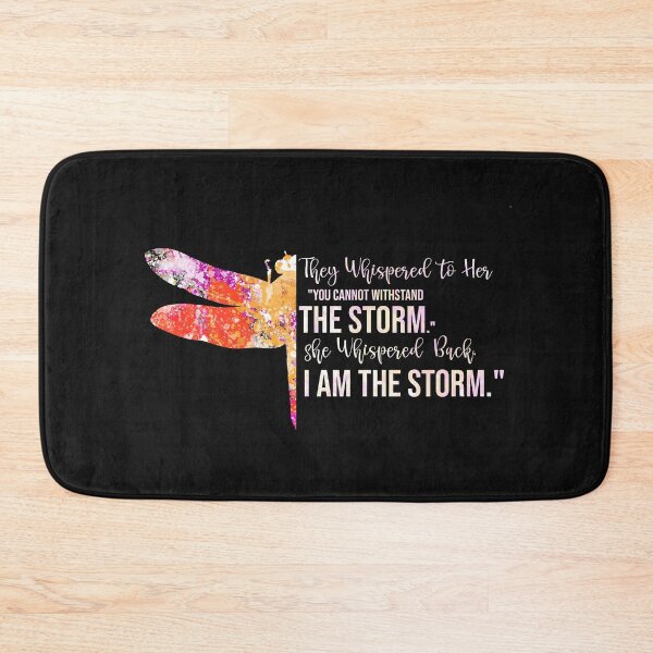 Item preview, They Whispered To Her, "You Cannot Withstand The Storm." She Whispered Back, "I Am The Storm" Orange Watercolor Dragonfly designed and sold by TeesYouWant.
