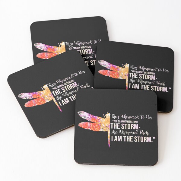 Item preview, They Whispered To Her, "You Cannot Withstand The Storm." She Whispered Back, "I Am The Storm" Orange Watercolor Dragonfly designed and sold by TeesYouWant.