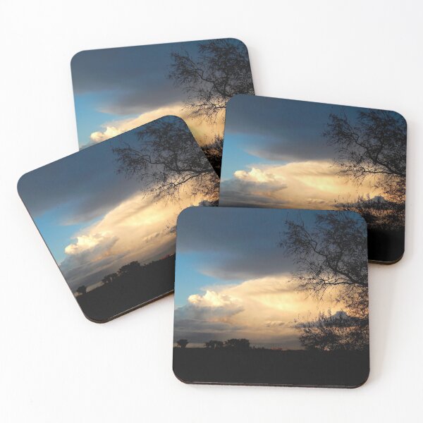 Item preview, beautiful white clouts at sunset  designed and sold by Stephanie  Skeem.