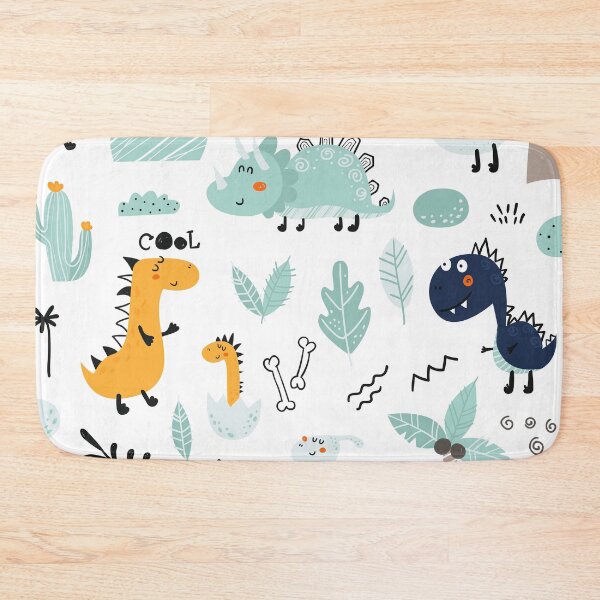 Item preview, White Fun Dinosaur Pattern designed and sold by Marstore.