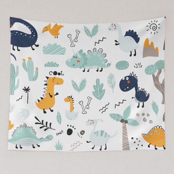 Item preview, White Fun Dinosaur Pattern designed and sold by Marstore.