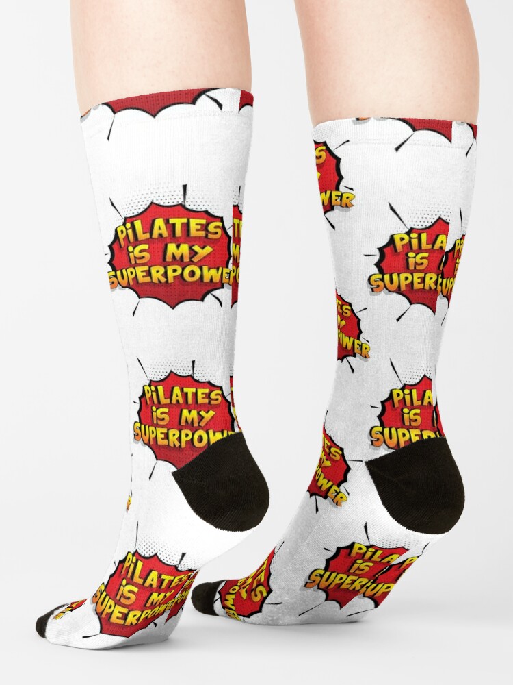 Pilates is my Superpower Funny Design Pilates Gift Socks for Sale