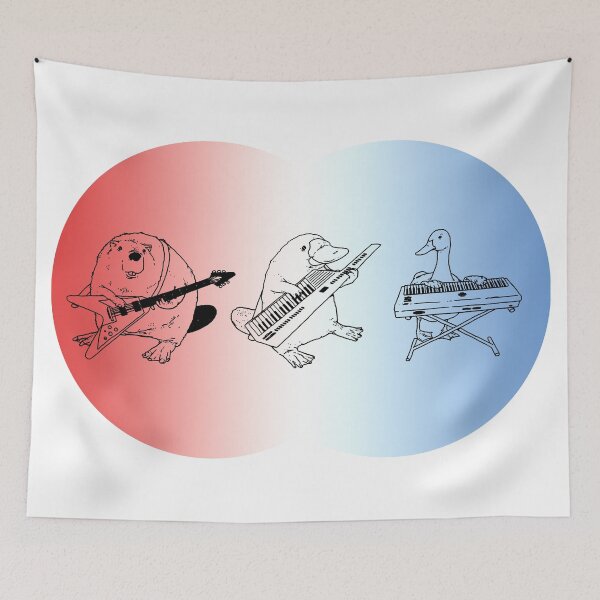 Item preview, Keytar Platypus Venn Diagram RWB designed and sold by GuyBlank.