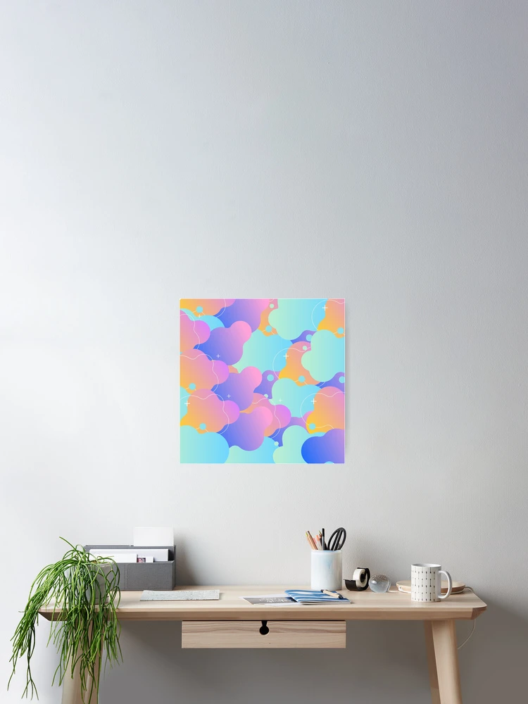 Thumbnail 2 of 3, Poster, Colorful Gradient Pattern designed and sold by creative-boo.