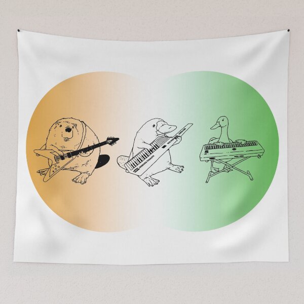 Item preview, Keytar Platypus Venn Diagram Mexican Flag designed and sold by GuyBlank.