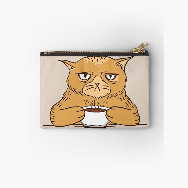 Item preview, Grumpy Cat Drinking Morning Coffee designed and sold by cutenfunny.