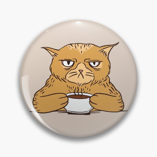 Item preview, Grumpy Cat Drinking Morning Coffee designed and sold by cutenfunny.