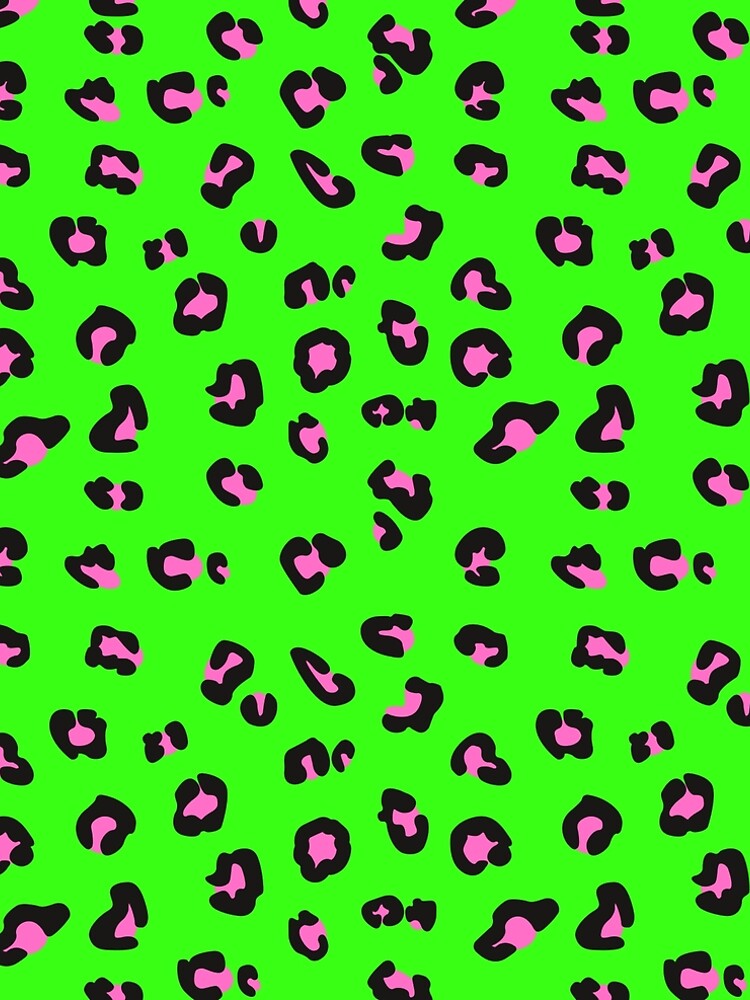 green and pink leopard print dress Smocked Kelly Green Dress main image 0