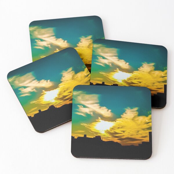 Item preview, Surreal Blue sky and Yellow Clouds lit by the Striking Sun designed and sold by Liz  Bajo Designs.