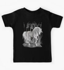Ivory .. a white stallion Kids Tee