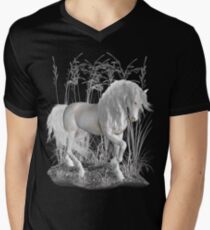 Ivory .. a white stallion Men's V-Neck T-Shirt