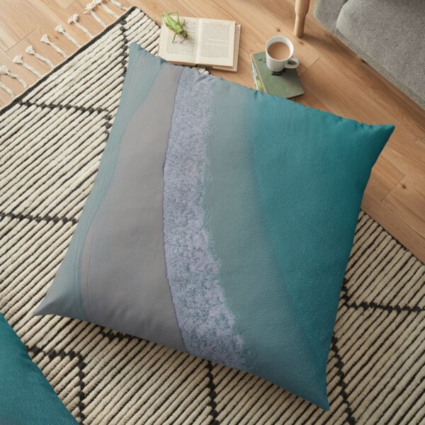 Aqua Azul Dorado Pálido Blanco Floral Cojines cubre Huevo De Pato Decoración 40cm 16/" BN