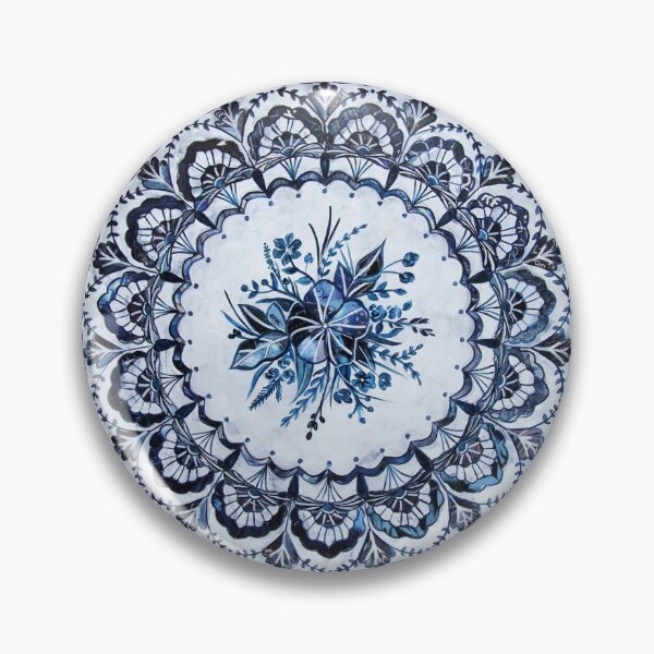 Item preview, Blue and White China Pattern Mandala designed and sold by Heather  Shore.