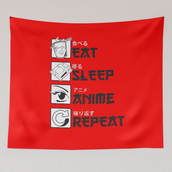 Item preview, Eat Sleep Anime Repeat  designed and sold by Dream Imagine Create ..