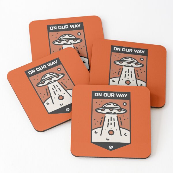 Item preview, Flying Saucer going into Space Funny Illustration  designed and sold by d1mology.